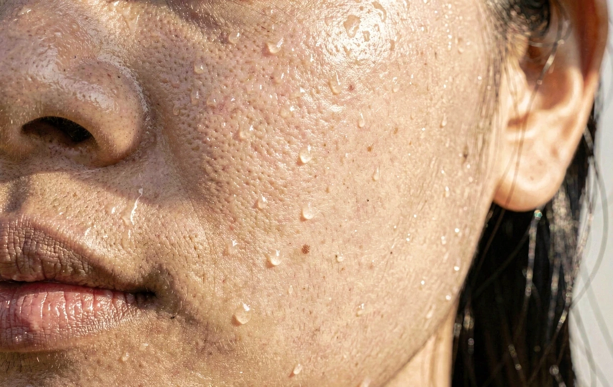 Healthy skin texture